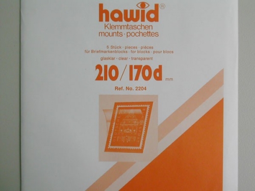 Hawid-Klemmtaschen, 5 Stück, glasklar, 210 x 170 mm