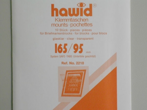Hawid-Klemmtaschen, 10 Stück, glasklar, 165 x 95 mm