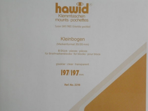Hawid-Klemmtaschen, 5 Stück, glasklar, 197 x 197 mm