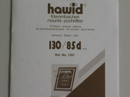 Hawid-Klemmtaschen, 10 Stück, schwarz, 130 x 85 mm