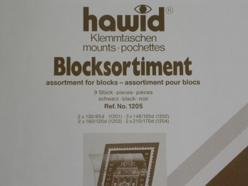 Hawid-Klemmtaschen, 9 Stück, schwarz, Sortiment