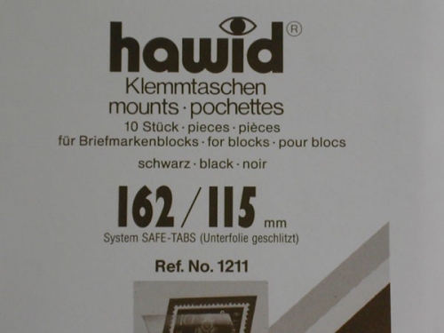 Hawid-Klemmtaschen, 10 Stück, schwarz, 162 x 115 mm