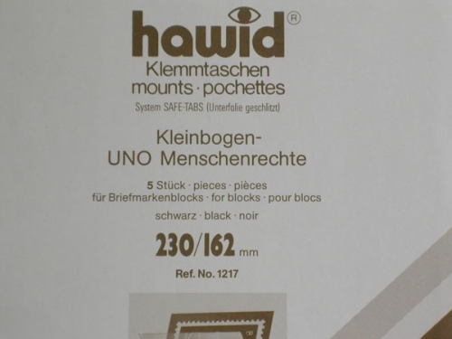 Hawid-Klemmtaschen, 5 Stück, schwarz, 230 x 162 mm
