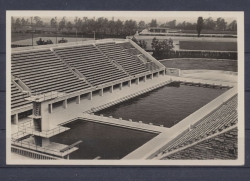4. Reichssportfeld, Blick auf das Schwimmstadion, Fotokarte