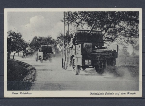 Unser Reichsheer, motorisierte Batterie auf dem Marsch