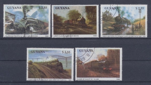 Guyana, Eisenbahn, MiNr. 3170-3174, gestempelt