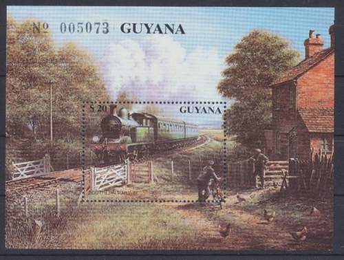 Guyana, Eisenbahn, MiNr. Block 93, postfrisch