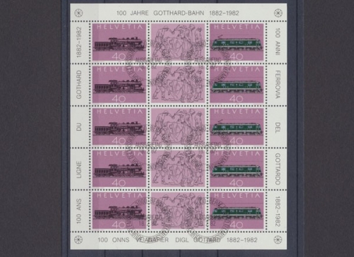 Schweiz, MiNr. 1214-1215 Kleinbogen, ESST, gestempelt