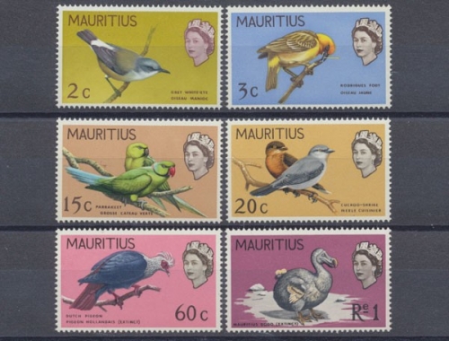 Mauritius, Vögel, MiNr. 319-324, postfrisch