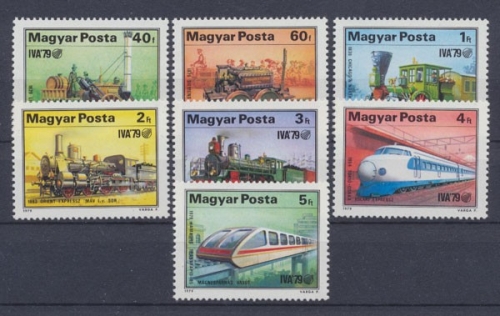 Ungarn, Eisenbahn, MiNr. 3343-3349 A, postfrisch