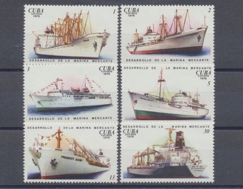 Kuba, Schiffe, MiNr. 2162-2167, postfrisch