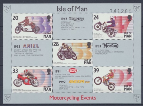 Isle of Man, MiNr. Block 19, Motorrad, postfrisch
