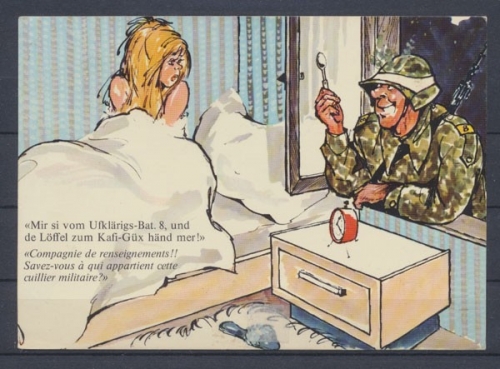 Feldpostkarte mit Spruch und Mädchen