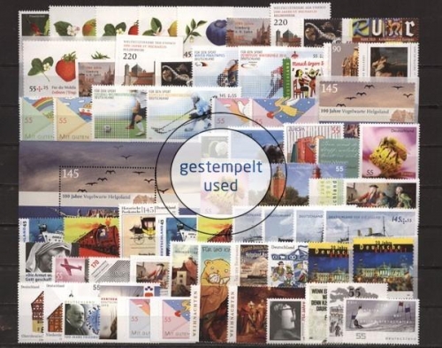 Deutschland (BRD), MiNr. 2768-2834, Jahrgang 2010, gestempelt