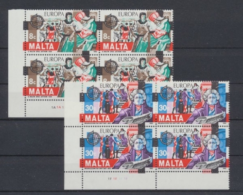 Malta, MiNr. 661-662 Viererblock, postfrisch