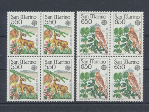 San Marino, MiNr. 1339-1340 Viererblock, postfrisch