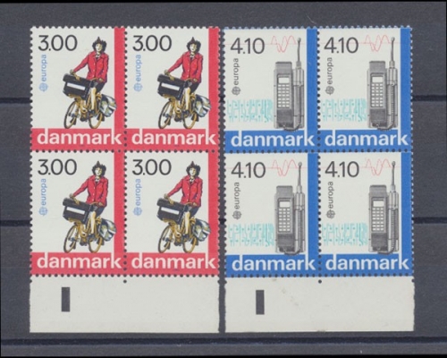 Dänemark, MiNr. 921-922 Viererblock, postfrisch