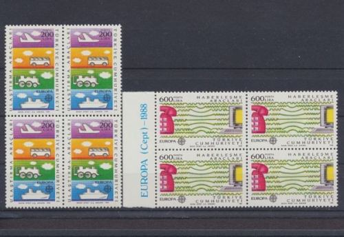 Türkei, MiNr. 2808-2809 Viererblock, postfrisch