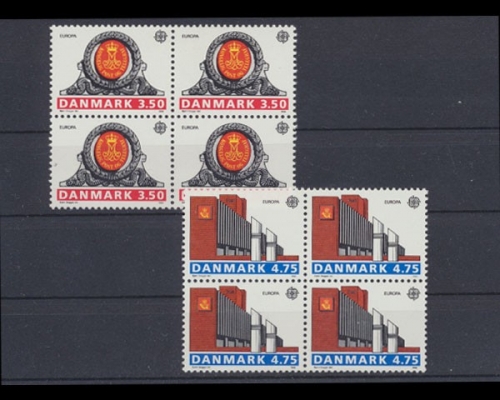 Dänemark, MiNr. 974-975 Viererblock, postfrisch