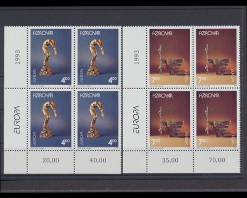 Färöer, MiNr. 248-249 Viererblock, postfrisch