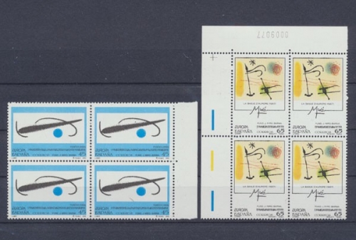 Spanien, MiNr. 3109-3110 Viererblock, postfrisch