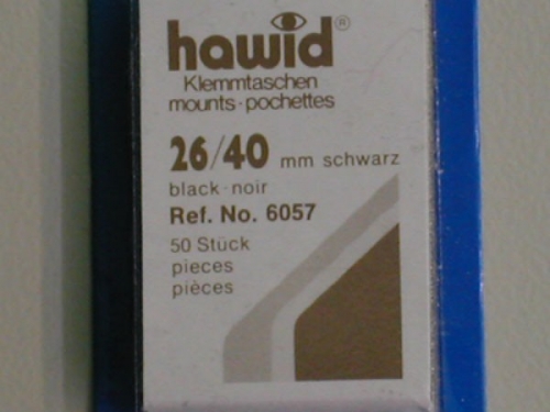 Hawid-Klemmtaschen, 50 Stück, schwarz, 26 x 40 mm