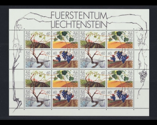 Liechtenstein, MiNr. 1089-1092 Zusammendruckbogen, postfrisch
