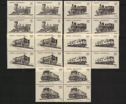 Türkei, Eisenbahn, MiNr. 2814-2818 (4), postfrisch