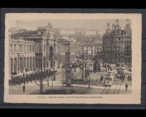 Zürich, Bahnhofplatz und Polytechnikum Universität