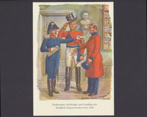Postbeamter, Briefträger und Postillion der Königlich Hannoverschen Post 1850
