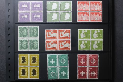 Deutschland (BRD) Viererblock-Sammlung ab den 1950er Jahren