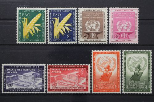 UNO New York, MiNr. 27-34, Jahrgang 1954, postfrisch