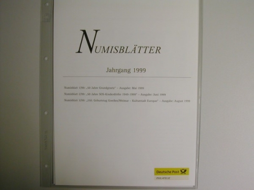 Inhaltsverzeichnis und Beschreibungsblätter zum Jahrgang 1999