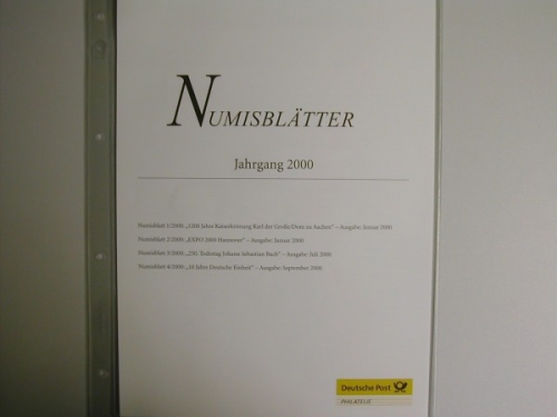 Inhaltsverzeichnis und Beschreibungsblätter zum Jahrgang 2000