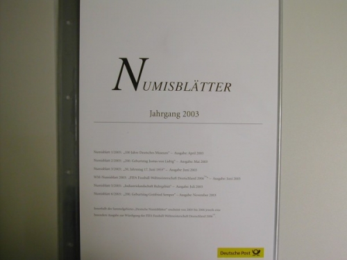 Inhaltsverzeichnis und Beschreibungsblätter zum Jahrgang 2003