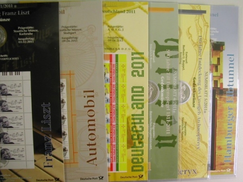 BRD Numisblätter, kompletter Jahrgang 2011