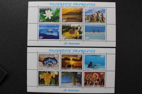 Französisch-Polynesien, MiNr. 733-744, 2 H-Blätter, postfrisch
