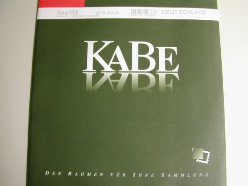 KABE, Vordruckblätter Deutschland 2012, ohne Falz