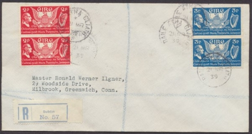 Irland, Michel Nr. 69-70 (2), R - Brief