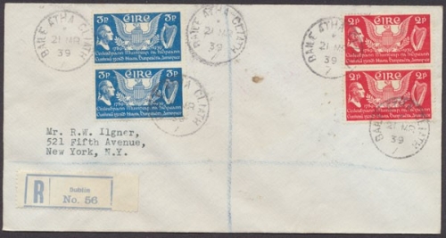 Irland, Michel Nr. 69-70 (2), R - Brief