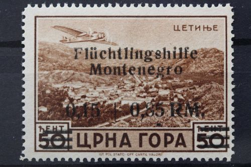 Montenegro, MiNr. 26, Aufdruckfehler I, postfrisch