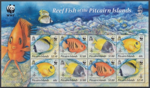 Pitcairn, Fische / Meerestiere, MiNr. 805-808 Kleinbogen, postfrisch