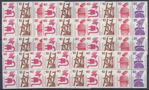 Deutschland (BRD), MiNr. H-Blatt 25, 10 Heftchenblätter, postfrisch