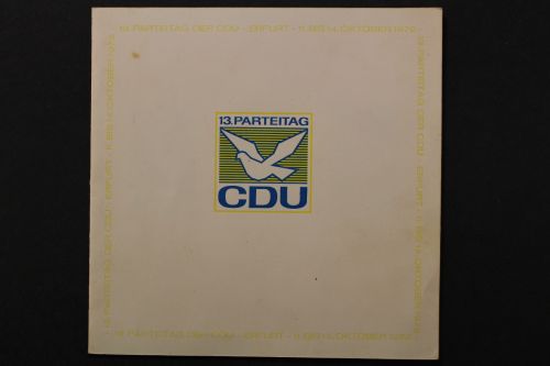 Erfurt, 13. Parteitag 1972, Klappkarte mit Sonderstempel