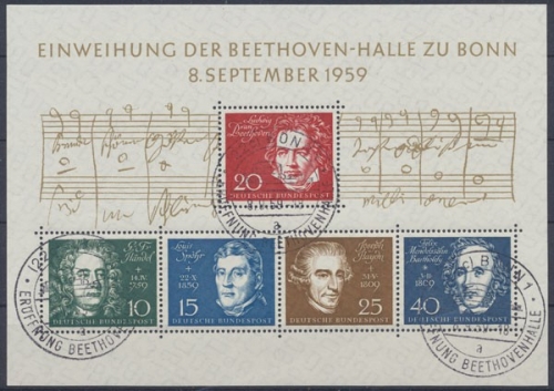 Deutschland (BRD), MiNr. Block 2, Ersttagssonderstempel Bonn (a), BPP Signatur