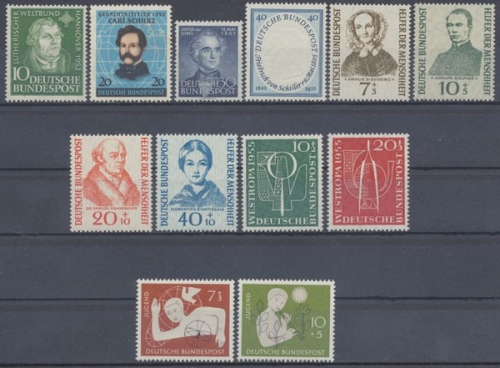 Deutschland (BRD), Michel Nr. 149, 155, 160, 210, 225-225, 217-218, 232-233, postfrisch/MNH