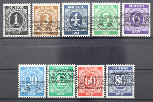 Bizone, MiNr. I-IX/I, postfrisch, BPP Signatur