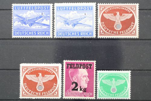 Deutsches Reich Feldpost, MiNr. 1 A+B, 2 A+B, 3 + 4, postfrisch