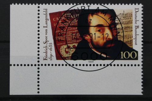Deutschland (BRD), MiNr. 1503, Ecke links unten, VS F/M, EST
