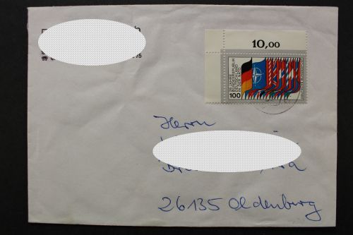 Deutschland (BRD), MiNr. 1034, Ecke links oben, Briefstück